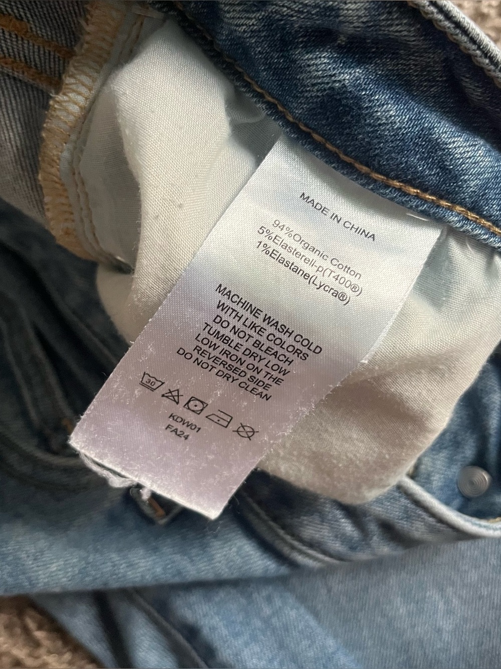 Quince Stretch High Rise Straight Leg Jeans Light Wash Comfort Cropped Size 31 - Picture 7 of 9